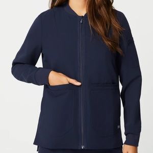 Figs woman’s Bellery Scrub Jacket navy blue size XXS